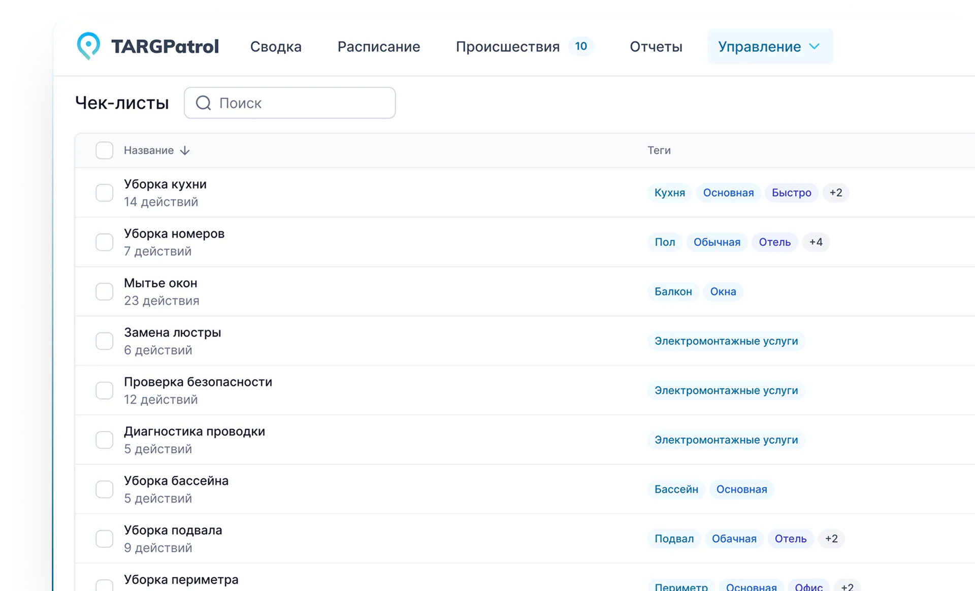 Аналитика чек-листов
